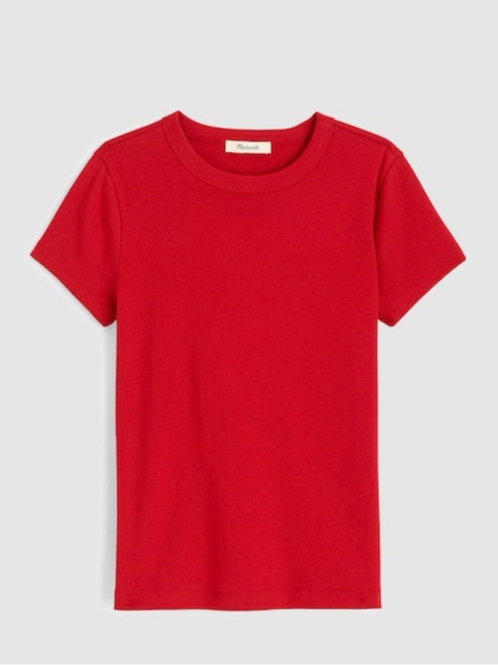 Madewell Bright Red Short-Sleeve Crewneck Tee NWT